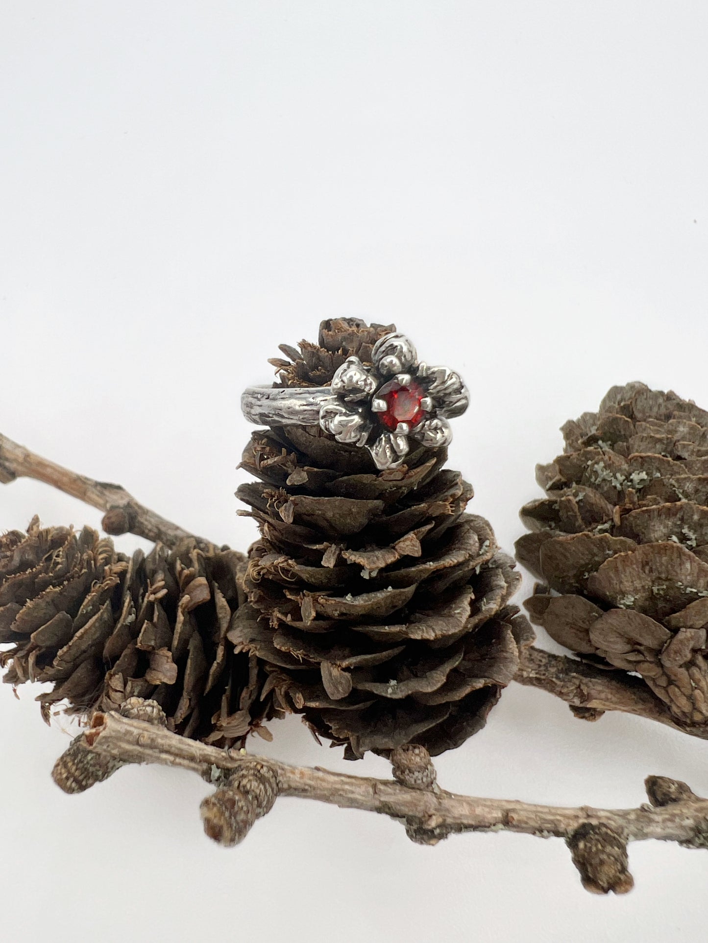 Bud Ring with Gemstones