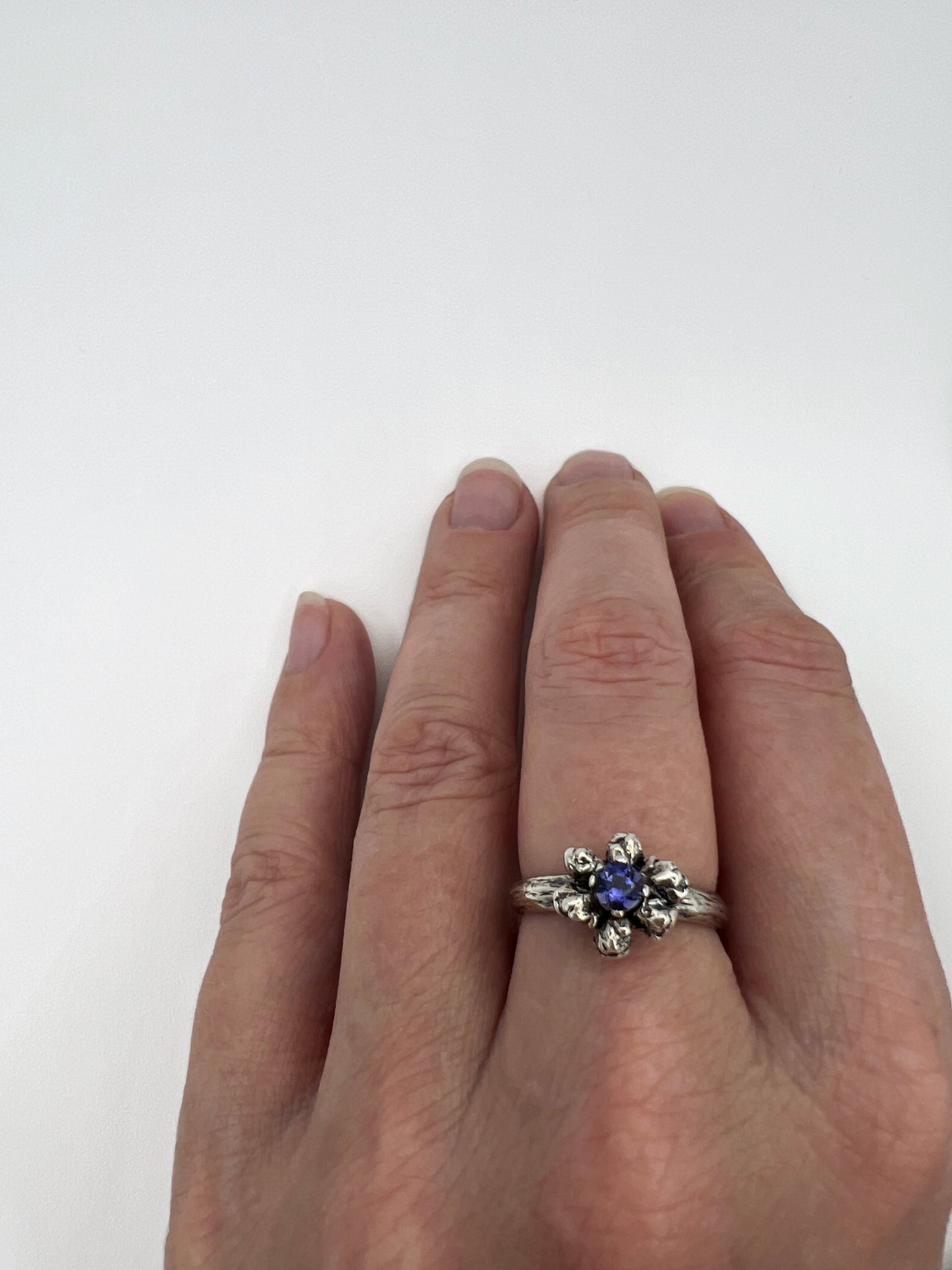 Bud Ring with Gemstones