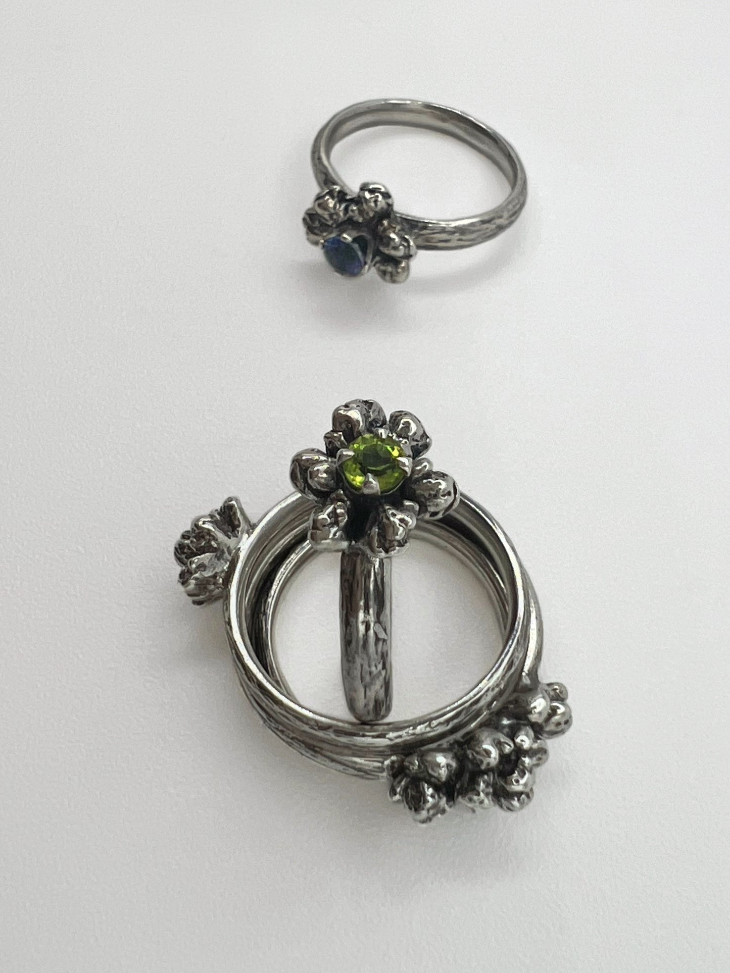Bud Ring with Gemstones