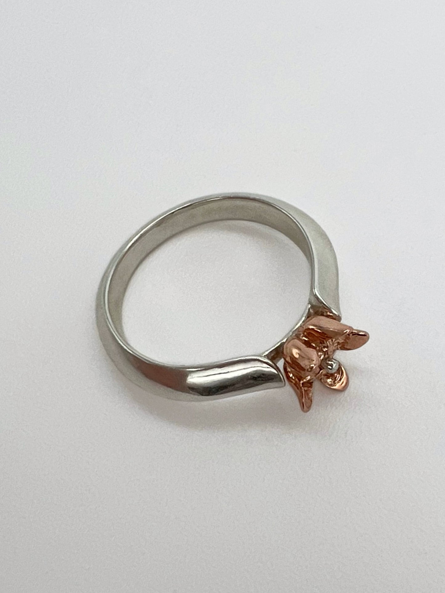 Pink Milkweed Flower Ring