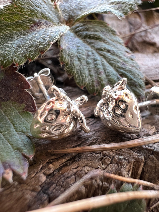 Wild Strawberry Stud Earrings