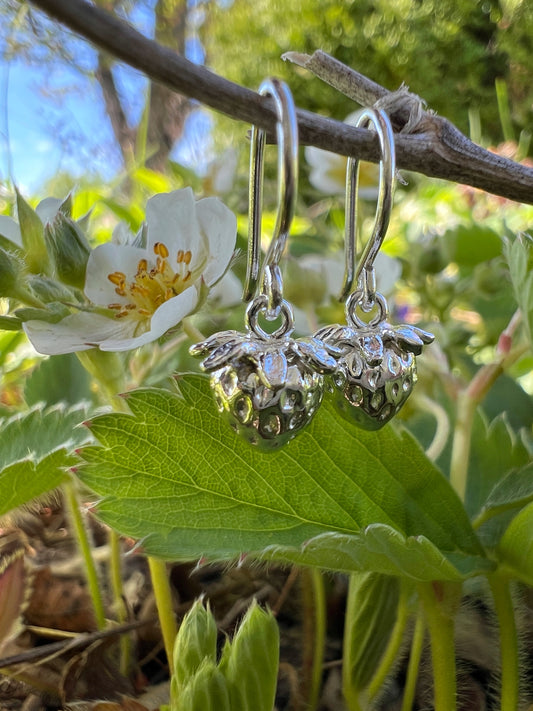 Wild Strawberry Dangle Earrings