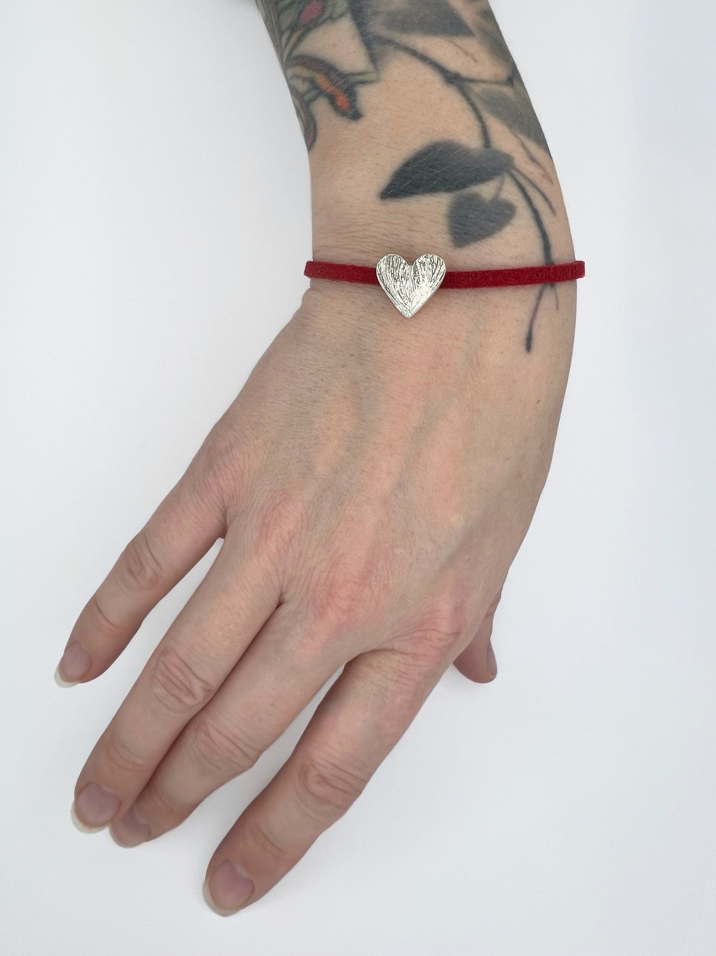 Key to My Heart - silver heart slider bracelet