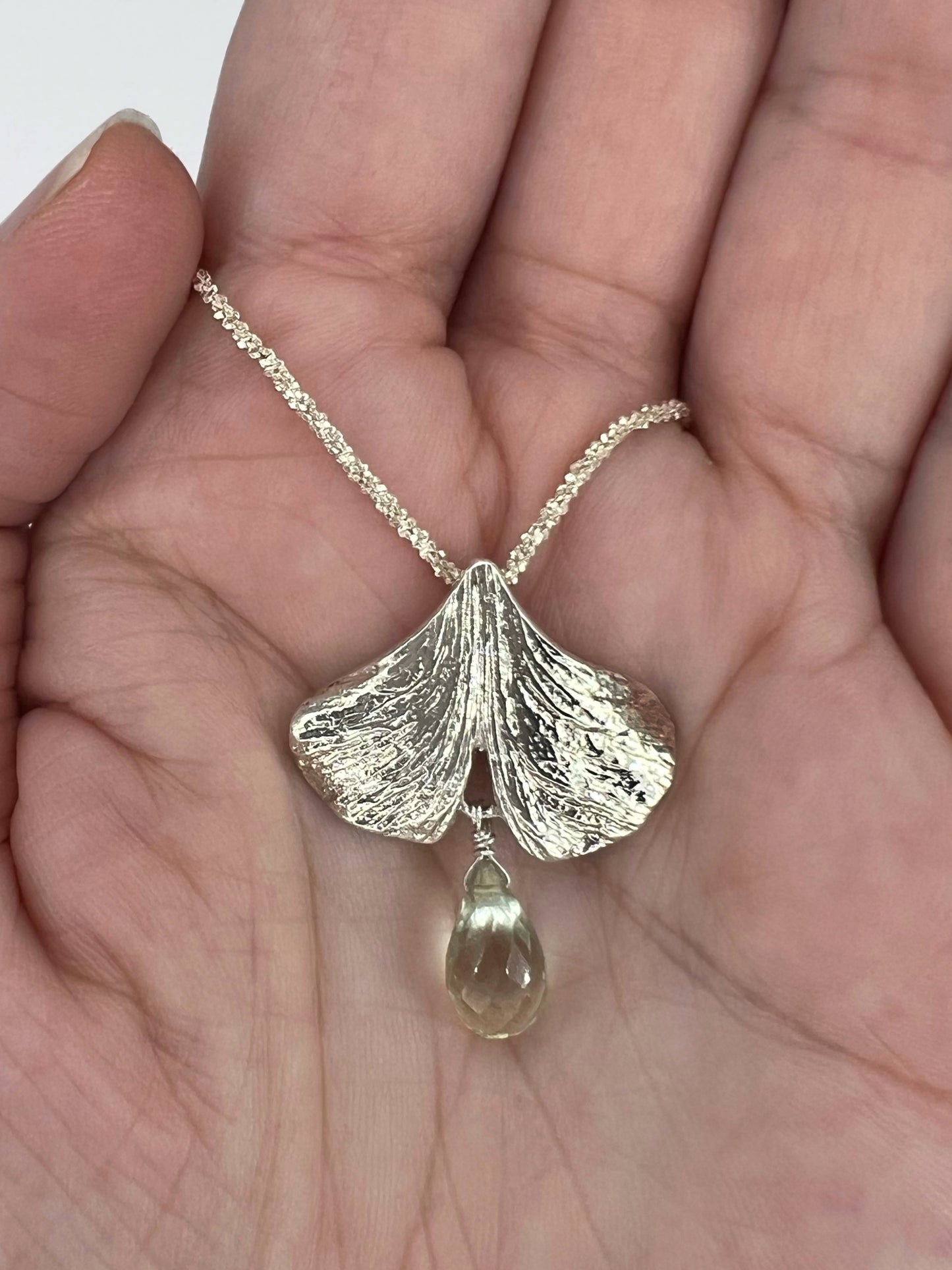 Key to My Heart - Green Amethyst Pendant