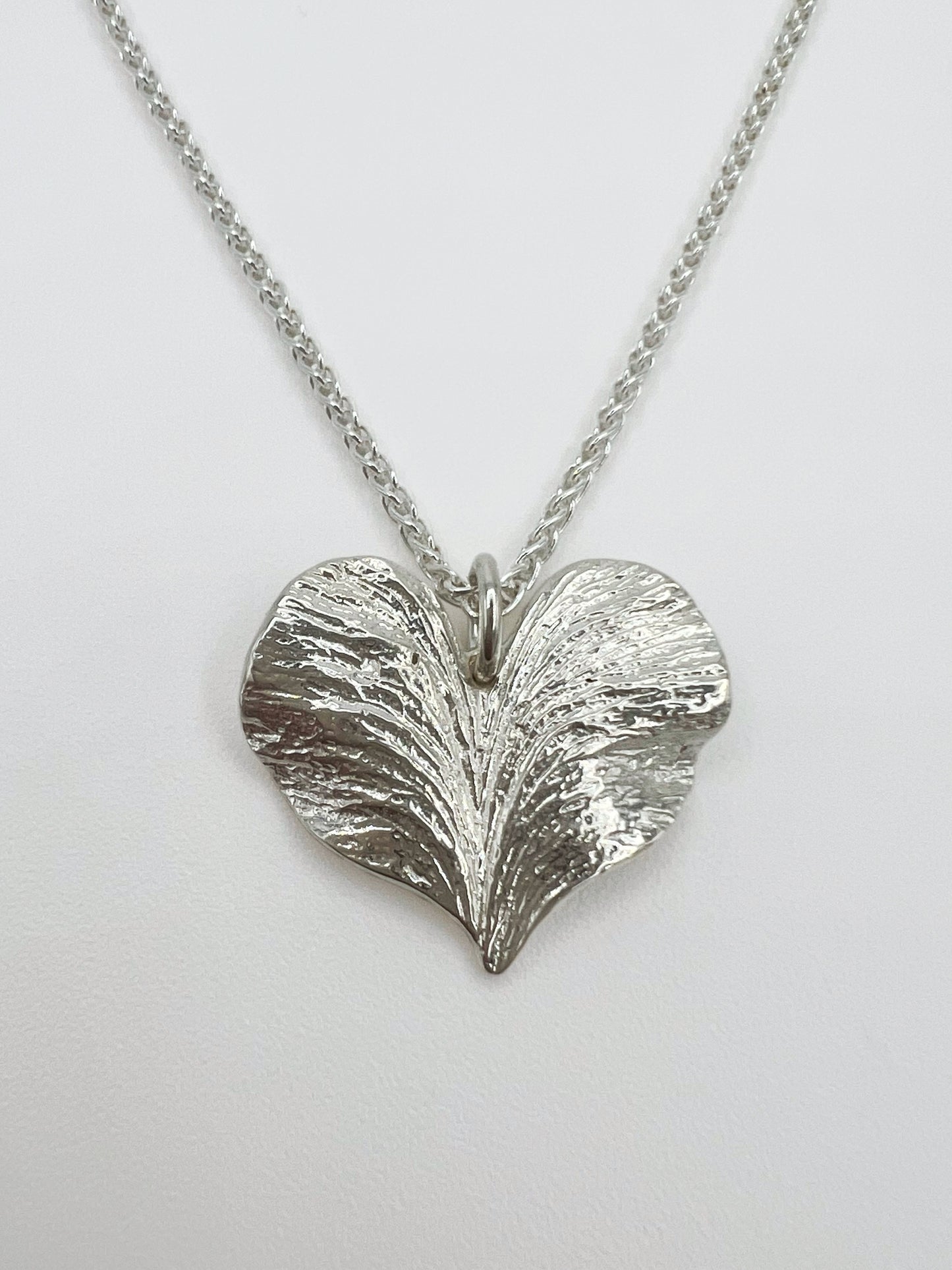 Key to My Heart - Ruffled Heart Pendant