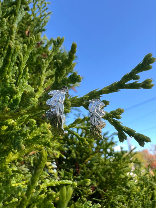 Cedar Sprout Hoop Earrings