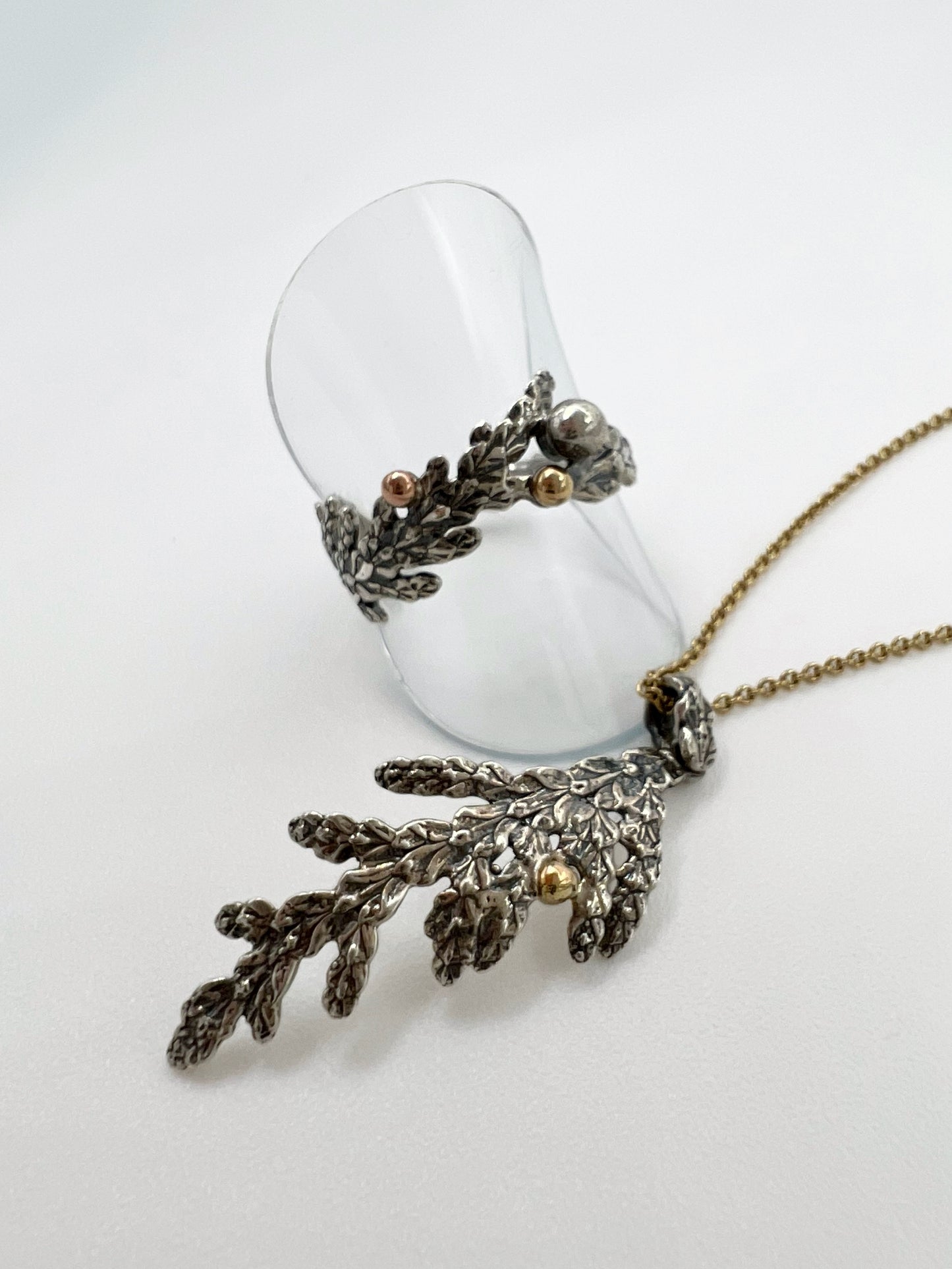 Cedar Grove Pendant with Gold Dewdrop