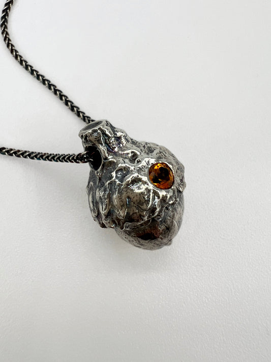 Acorn Pendant with Gemstone