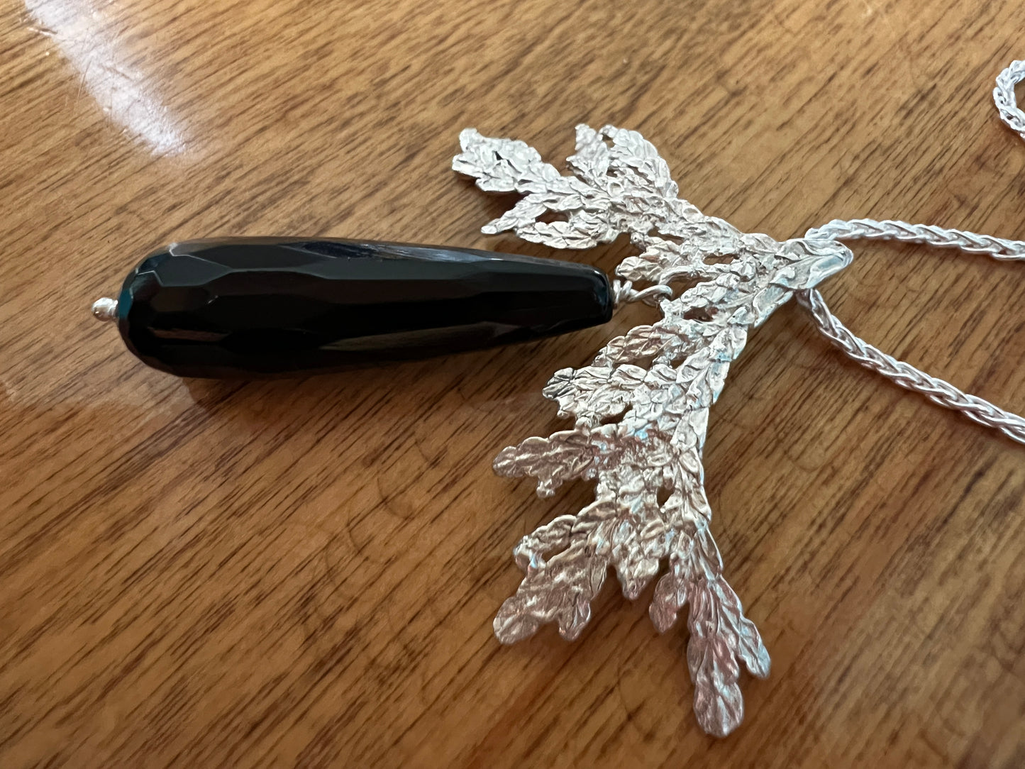 Cedar Bough Necklace with Onyx