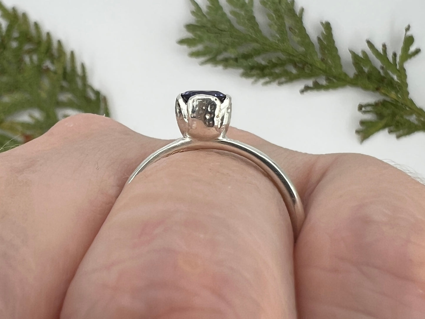 Conifer Twig Ring in Amethyst