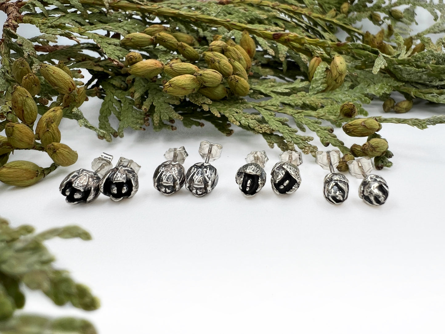 Cedar Cone Stud Earrings