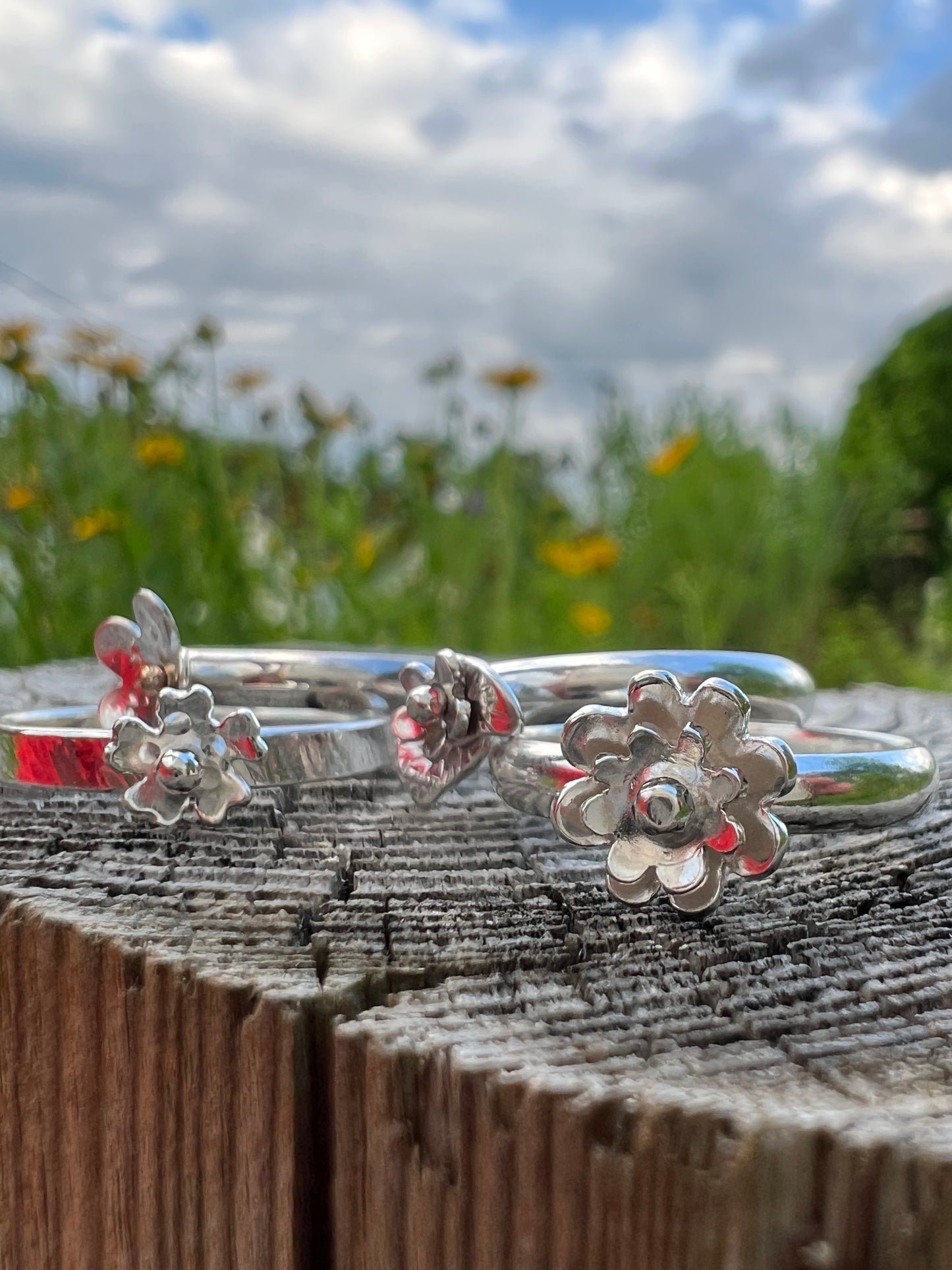 Spinning Flower Rings