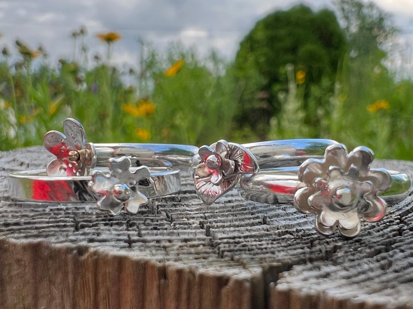 Spinning Flower Rings