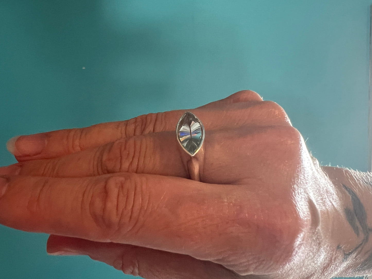 Horizon’s Edge Ring with Aquamarine